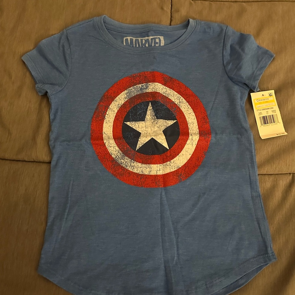 Marvel Blue Captain America Shield Tee